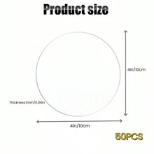 30/50/100 件 4 英寸圆形透明圆片亚克力婚礼座位名片圆形圆盘透明亚克力空白塑料圆盘用于蛋糕托杯垫相框绘画艺术项目派对 DIY 工艺品名片和雕刻