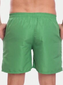 Men's Tactel Basic Shorts Beach Gym Running And Training - Green - View 2