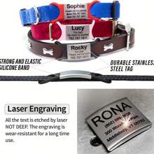 Personalized Engraved Pet Dog Tag - Quiet Slide Style ID Tag, Suitable For Small, Medium, Large Dogs And Cats - Customized Name Tag - Perfect Gift For Pet Lovers Ornamental Stylish,Fashion,Colorful,Vintage,Cute,Contracted,Cuties Custom,Unique,Customized,Personalized Pet For Anniversaries,For Birthdays,Customized Pet Collars, Leashes & Harnesses,Easy Comfort