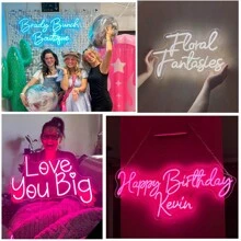 Custom Neon Signs, Neon Name Sign For Home Wall Decor Custom 1low/2low Neon Sign Personalized Holiday Gifts LED Sign Custom Neon Lights For Wedding Birthday Party Light, Christmas Decoration Gift Power By USB/Battery Packs