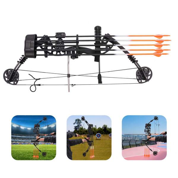YUNRUX Compoundbogen Set 35-70lbs Jagd Bogenschießen Jagdbogen Sportbogen + 12 pfeile