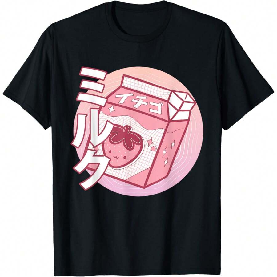 Japanese Fashion Soft Grunge Clothing Kawaii Pastel Goth T-Shirt - Black - View 1