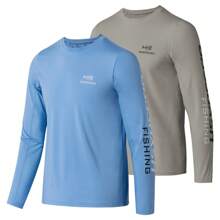 Youth Fishing T Shirts UPF 50+ Long Sleeve Performance UV Protection Tee For Boys Girls, Pack Of 2 - Multicolor - View 3