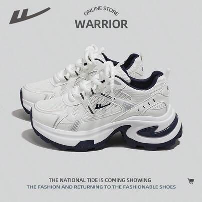 WARRIOR 1 双女式系带厚底防水轻便休闲户外运动低帮厚底运动鞋