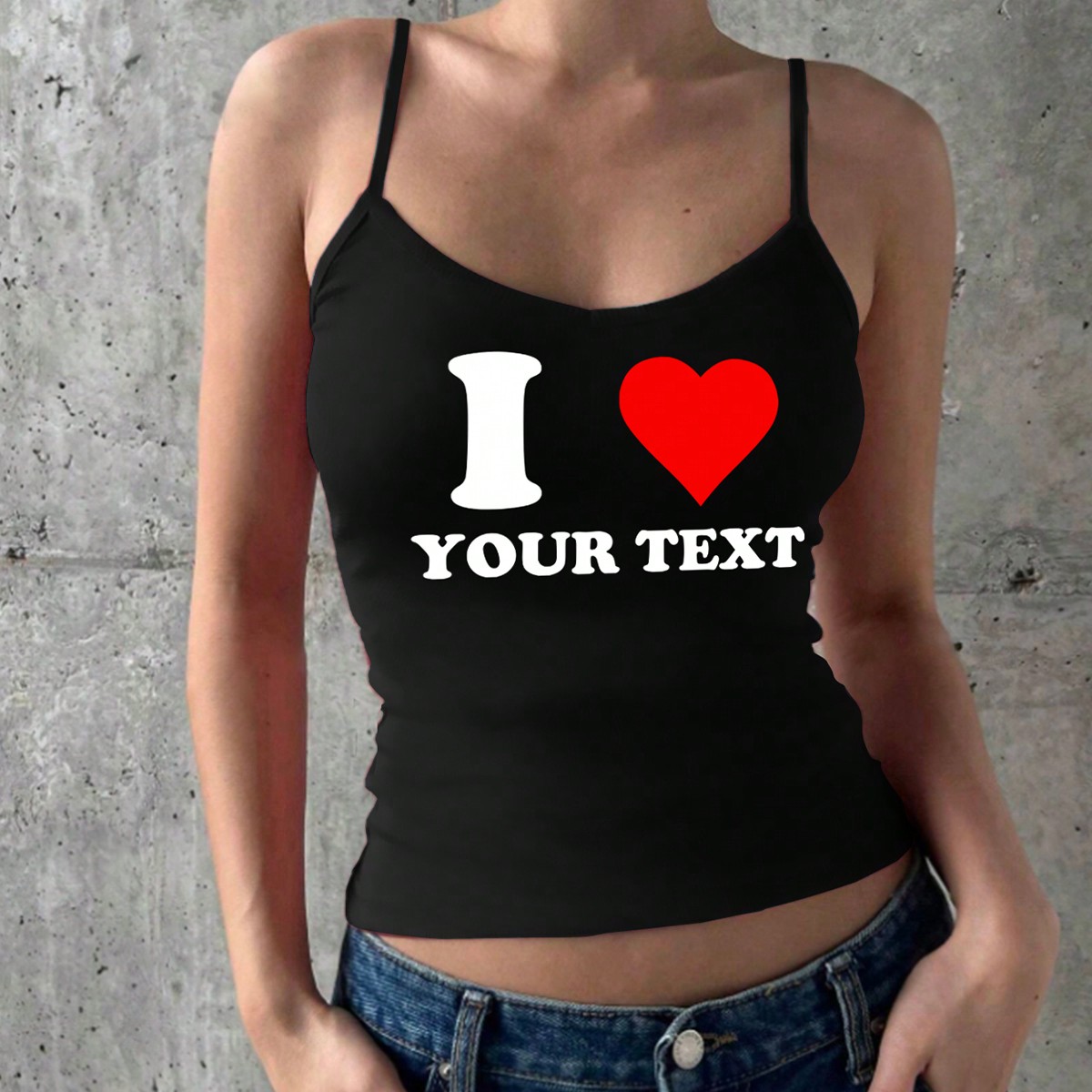 Camisola de cuello en V personalizada para mujer, top estampado personalizado, añade tu propio texto y patrón, ropa deportiva holgada casual negra p
