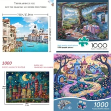 1000pcs Creative Adult Puzzle Set, High-Quality Seamless DIY Jigsaw Puzzle, Interesting Family Challenge Without Frame, Suitable For Birthday Gift, Easter Gift, Home Decor, Great For Home, Living Room, Office Decoration