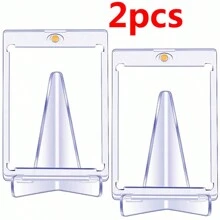35PT 磁性卡片夹支撑套装保护器硬塑料套交易展示盒适用于棒球运动 - 無色 - 查看 10