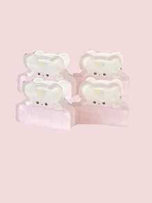 10个装可爱果冻小狗PP夹，适合开学季，双面亚克力，学生账户标签纸PP夹，可用于夹礼物、贺卡、情人节卡片