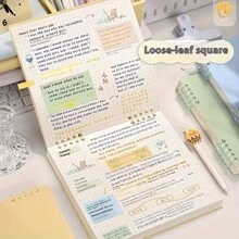 返校季：1 件简易格子笔记本 - 适合日常办公任务的翻盖日记本。,学校用品,返校 - 彩色 - 查看 12