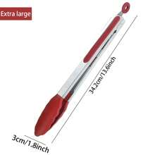 1 包 9 英寸和 12 英寸厨房钳，优质硅胶不粘不锈钢烧烤烹饪烧烤锁定食物钳