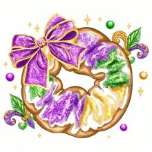 1 件/2 件/3 件国王蛋糕狂欢节狂欢节让美好时光滚动补丁图案熨烫转印贴纸适用于 T 恤运动衫牛仔裤包服装配饰面具牛仔裤和背包帽子枕头