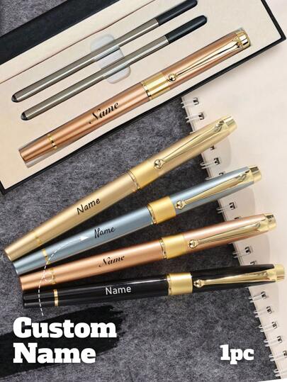 LICVIC Custom Pens With Name,Back To School Supplies For Kids,Personalized Teacher Pens,Customized Business Metal Ballpoint Pen,Customizable Text Engraving Ballpoint Pen,Nice Pens For Writing,Titanium Alloy Material,Suitable For Birthday Gifts,Teachers' Day,Anniversaries,Graduation Gifts,Kids,Students,Friend,Boy,Girl,Family,Business,Work,Office,Christmas Gift Supplies