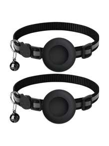 1 件/2 件宠物项圈适用于 Airtag 追踪器保护套，防丢失宠物定位项圈，多色可选猫项圈 - 彩色 - 查看 15