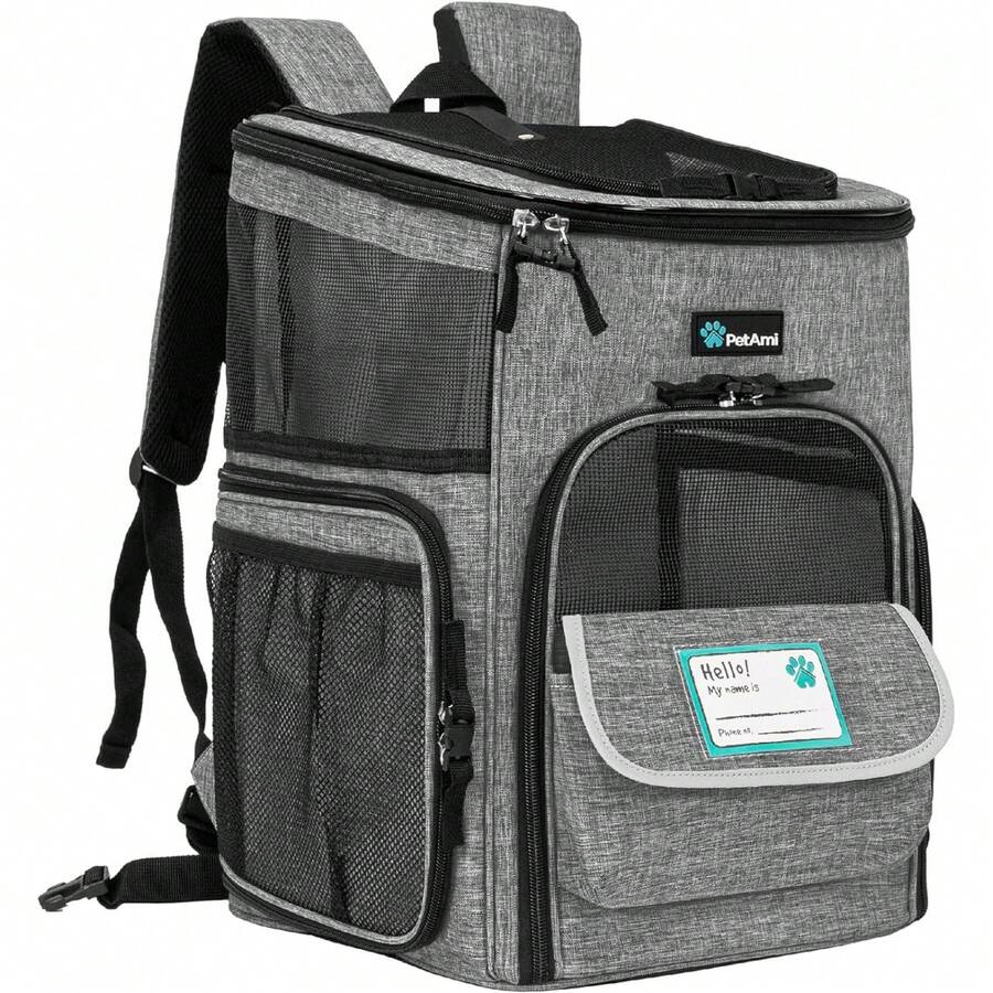 Pet Backpack - رمادي فاتح. - مشاهدة 1