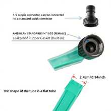 1 Set Manguera de rociado universal verde de PVC | Longitudes de 3m-30m para enfriamiento de trampolines y riego de jardines