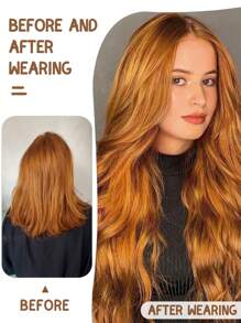 七夾片24英寸長瀑布式合成纖維女性全頭插片式髮片