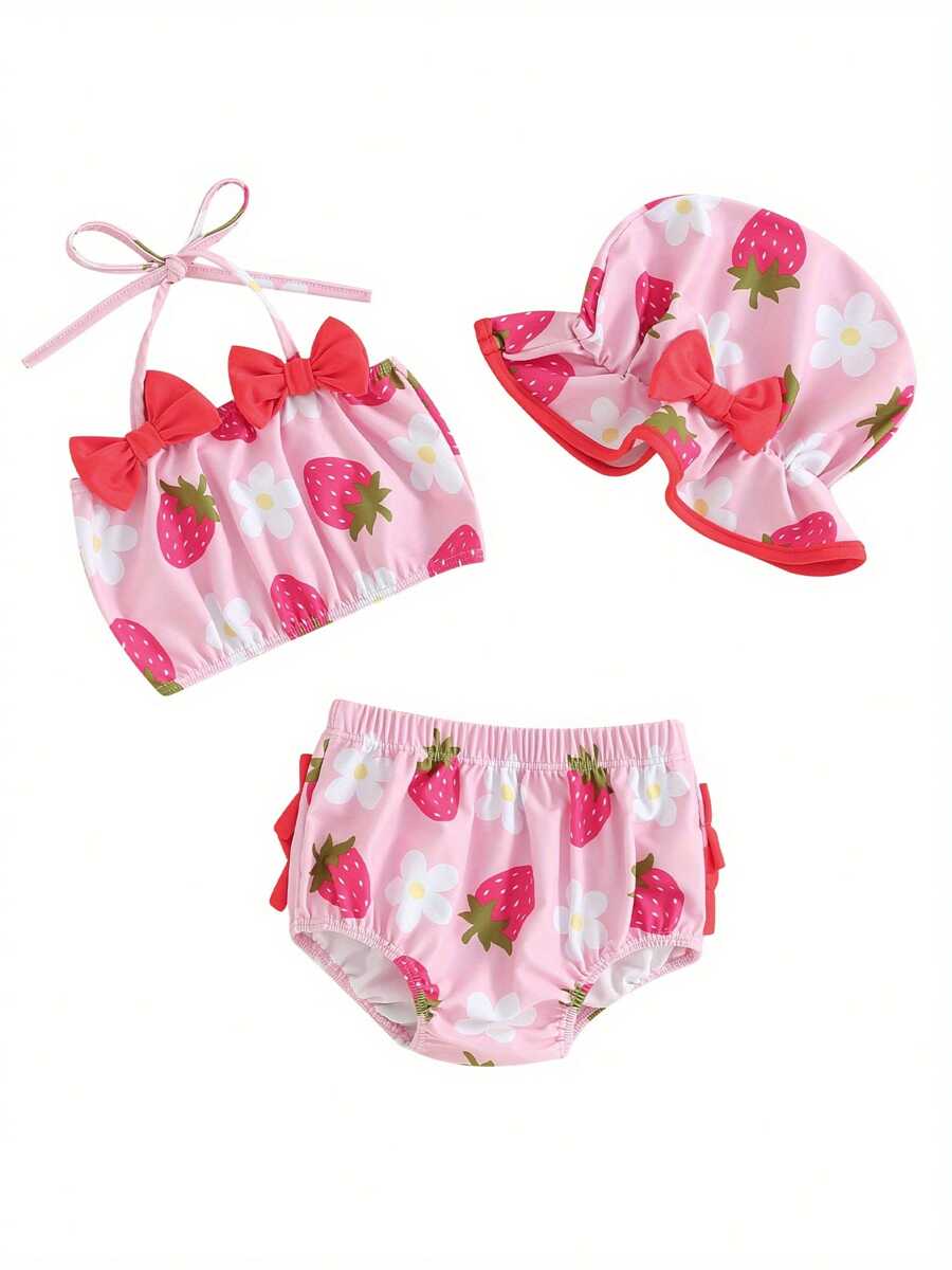 Newborn Baby Swimwear - 粉色 - 查看 1