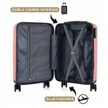 18-Inch Hard-Shell Carry-On Suitcase, Cabin Hand Luggage With 4 Wheels And Integrated Lock, Variety Of Colors - Army Green - View 4