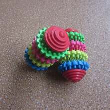 4 Colors And 5 Colors Interactive Rainbow Rubber Gear Dog Lover And Dog Mom Love Chew Toy - Teeth Cleaning Molar Bite For Puppies & Small Breeds