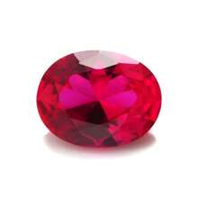 One 100% Lab Grown Ruby Oval Cut Gemstone For Charms Advanced Jewelry Making Materials DIY - Red - View 14