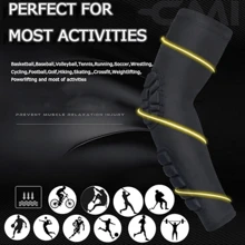 2 Stücke Dicke Ellbogenbandagen für Erwachsene, hergestellt aus Viskosefaser zum Schutz des Unterarms, Kompressionsärmelbandagen-Design mit rutschfester Funktion, Knie- und Ellbogenschutz taktisches Kriechen Knieprotektor für Männer Training, stoßfest und sturzfest dicke Kniepolster