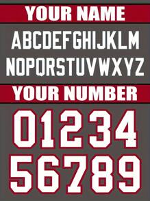 Youth Customized Name And Number Embroidery American Football Jersey Boys And Girls Tampa Bay Black V-Neck Personalized Short Sleeve Button Down Shirts Party Games Training Sports Tops - Black - View 3