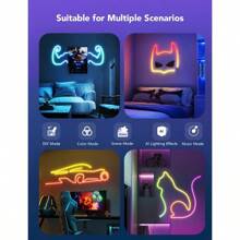 Govee Neon Rope Light 2 5m RGBIC Neon LED Strip Lights With Shape Mapping Work With Matter Alexa And  Assistant Neon Light For Wall Decor - 5M - View 6