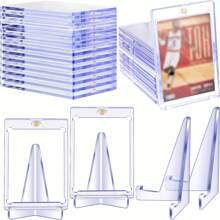 35PT 磁性卡片夹支撑套装保护器硬塑料套交易展示盒适用于棒球运动 - 無色 - 查看 8