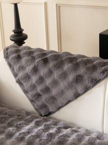 1pc Thick Plush Sofa Cushion Cover, Anti-Slip Sofa Protector, Dust-Proof Washable Sofa Slipcover, Deep Gray Dirt-Resistant Home Decor Pet-Friendly Cover, Suitable For Bedroom, Office, Living Room, L-Shaped And 1/2/3/4 Seat Sofa