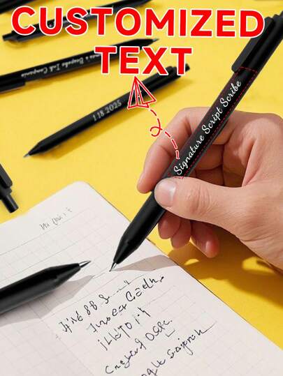 Customizable Neutral Ballpoint Pens, Black Ink, Fast-Drying Smooth Writing, Ideal For School, Office Use, Suitable For Advertising Promotion, Gifts, Stationery, Back To School Supplies, Teacher's Day Gifts, Enterprise & Mall Promotion, Awards & Gifts,Office & School Supplies,Xmas Decoration,Smooth Writing Pen