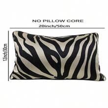 1pc Polyester Throw Pillow Cover, Multi-Color Abstract Texture, Geometric Lines, Zebra, Leopard Print, Black, Brown, Gold, Luxury Single-Sided High-Precision Jacquard, For Living Room, Sofa, Car, Home Decor, Party Decor (No Pillow Insert)