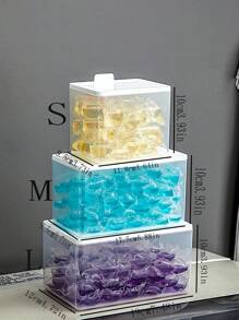1pc Laundry Detergent Capsule Storage Container, Household Essentials, Washing Powder Container, Dishwashing Gel Beads Storage Box