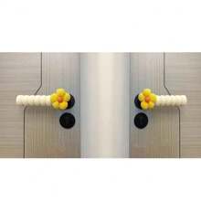 1pc Flower Pattern Door Knob Cover, Anti-Static Anti-Collision Protection Sleeve, EVA Foam Material, Home Door Handle Protector
