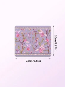 1 件粉色花卉和鸟类图案防滑橡胶游戏鼠标垫，适用于台式电脑/笔记本电脑/办公室使用 - 粉色 - 查看 10