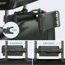 Soporte Universal para reposacabezas del asiento trasero del coche para 1, 2, 4-11 pulgadas, rotación de 360, tableta, PC, soporte para teléfono para coche - Telescópico rojo - Ver 4