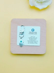 1pc Handmade Mini Zinc Alloy Enameled Hand Keychain, Lucky Eye Cute Keyring - Multicolor - View 20