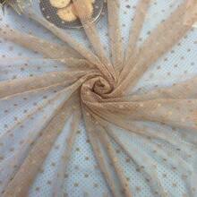 Popular High-Density Polyester Polka Dot Flocked Mesh Fabric, Suitable For Dresses, Undershirts, Headwear, Toys, DIY