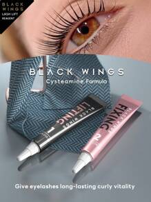 BLACKWINGS 1 par de solución para rizado de pestañas, 1 pieza de 6g de pegamento para rizado de pestañas, rizador de pestañas de silicona, vara para levantamiento de pestañas, herramientas de belleza y maquillaje, almohadillas reutilizables para levantamiento de pestañas