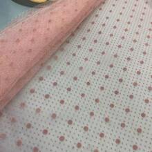 Popular High-Density Polyester Polka Dot Flocked Mesh Fabric, Suitable For Dresses, Undershirts, Headwear, Toys, DIY