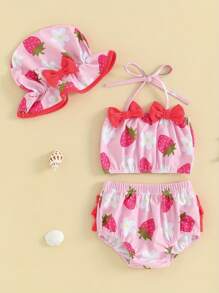 Newborn Baby Swimwear - 粉色 - 查看 2