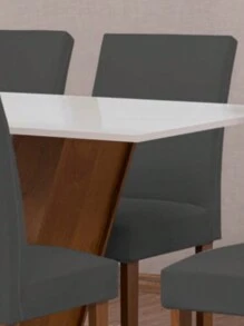 Kit Com 6 Capas para Cadeira De jantar Luxo Malha Gel