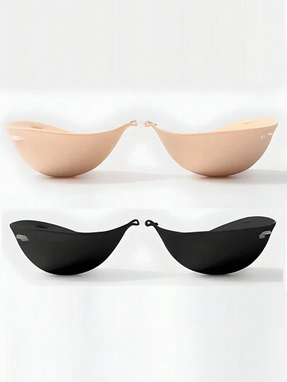 女士无肩带粘性胸罩，加厚隐形聚拢丰胸胶带，适合小胸/扁平胸，适合婚纱、秋冬季