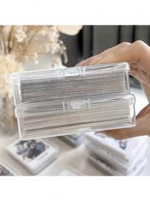 Gói 1 hộp đựng bằng nhựa, chống thấm nước, hộp đựng trong suốt đa chức năng có nắp lật, thích hợp đựng thẻ giao dịch, đồ thủ công, đồ trang sức, đồ dùng may vá, trưng bày và lưu trữ đồ sưu tầm, hoàn hảo để trang trí Giáng sinh, đồ thủ công, thẻ giao dịch, thích hợp cho trẻ em từ 14 tuổi trở lên - Nhiều màu - Xem 10