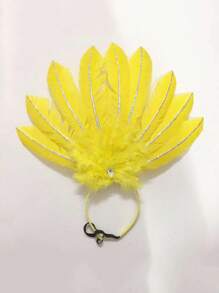 1pc Carnival Feather Headpiece Dance Headpiece Exaggerated Atmospheric Multicolor Feather Headpiece - Multicolor - View 4