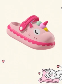 1 pereche de sandale cu desene animate adorabile pentru copii, respirabile, pentru interior/exterior, papuci ușori, confortabili, cu fundul moale, pentru vară - Roz - Vizualizare 8