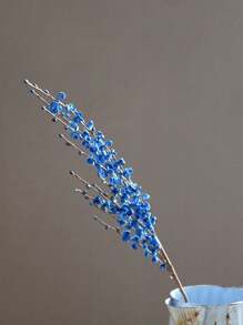 10Pcs Artificial Jasmine Flowers With Long Stem, Tall Fake Flower Bouquet Faux Jasmine Plants For Hotel Home Office Kitchen Bedroom Wedding Party DIY Decor - Màu xanh lam - Xem 2