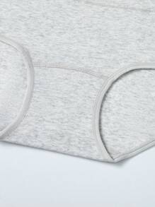 4pcs Women Cotton Panties, High Waist Shaping Triangle Briefs, Breathable