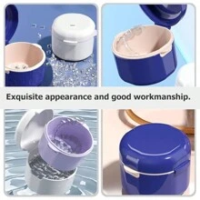 1pc Invisible Retainer Storage Box. Portable Orthodontic Orthodontics, Retainer Immersion Cleaning Box