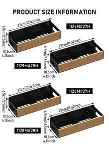 1/2 piezas Estante lateral para refrigerador, estante de almacenamiento de suministros de cocina, estante lateral sin agujero para microondas y horno, accesorios de cocina - Multicolor - Ver 10