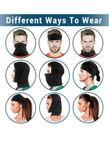 1 件装夏季防紫外线冷却颈套围巾防晒透气头巾滑雪面罩适合骑自行车、骑摩托车和滑雪